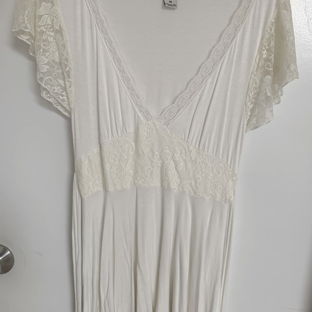 Cream colored blouse with lace